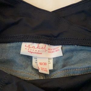 Jean maternity shorts
